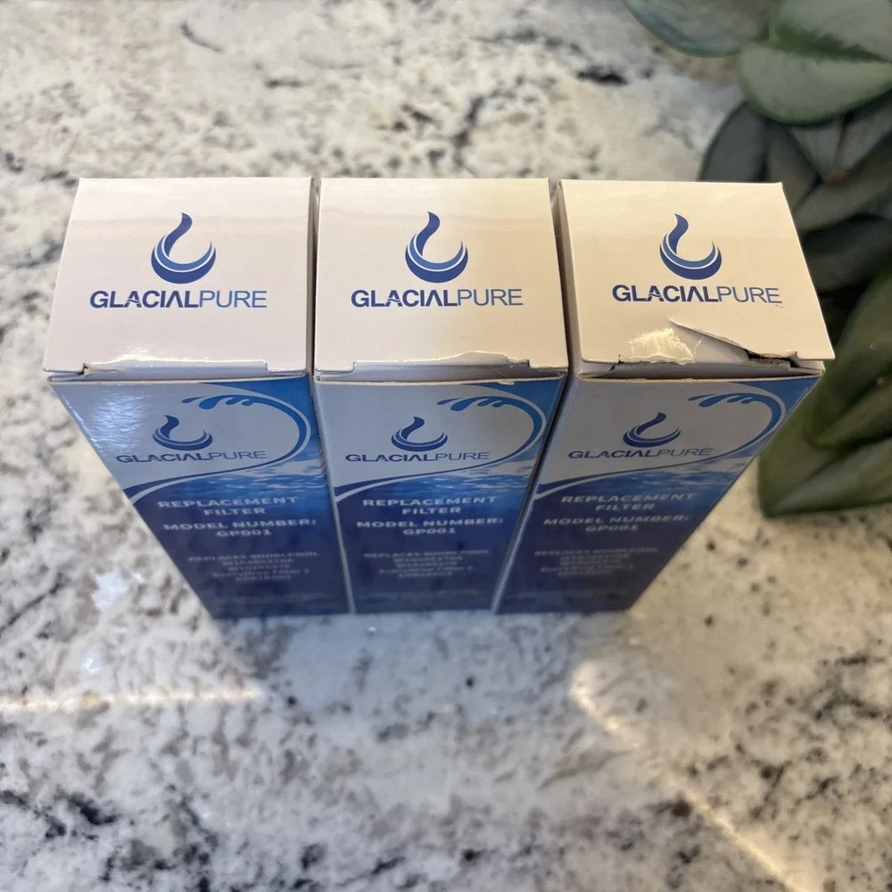 GlacialPure Replacement Refrigerator Water Filters Model GP001 Set of 3